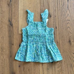 NWT Crewcuts ruffle sleeve tank top